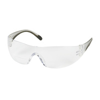 SAFETY GLASSES WITH BLACK RUBBER TEMPLE, Z12R READERS +2.50 CLEAR LENS AND ANTI-SCRATCH COATING